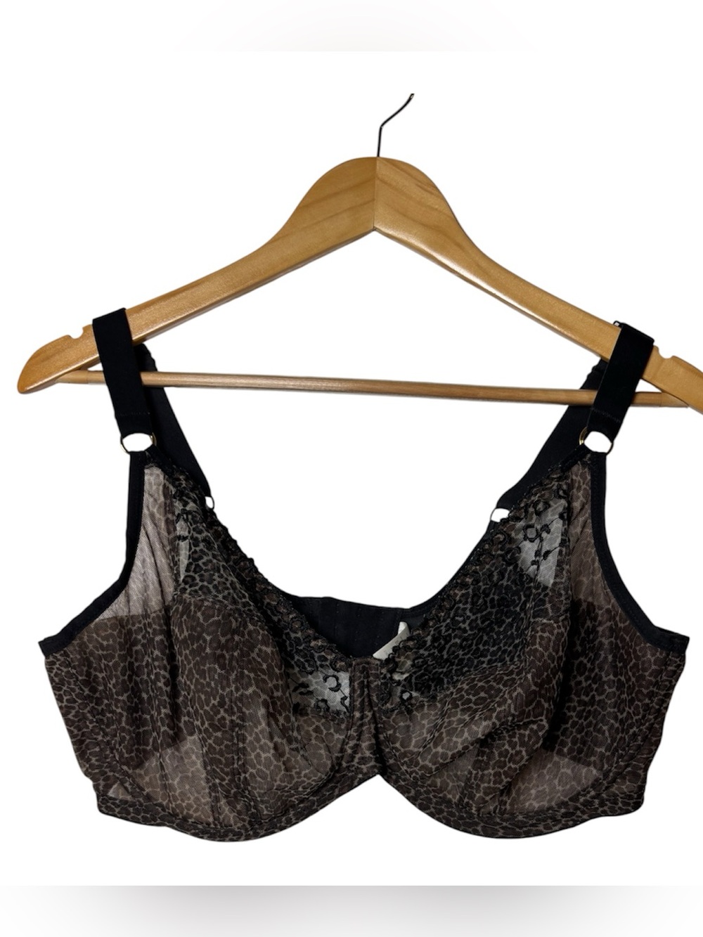 Elomi Matilda Convertible Plunge Bra US 38I UK 38G Leopard Animal Print 8900
